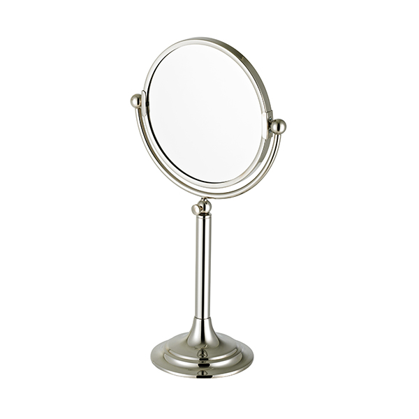Tall freestanding vanity mirror 200mm dia. 1x and 3x mag.