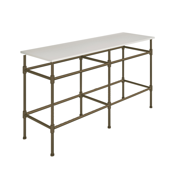 Contemporary 6 leg double freestanding basin stand for benchtop. Stepped feet. W1500 x D480 x H880