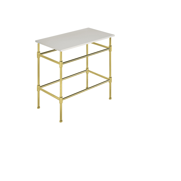 Contemporary 4 leg freestanding basin stand for benchtop. Stepped feet. W750 x D480 x H880