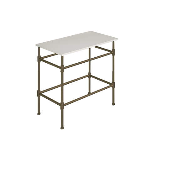 Contemporary 4 leg freestanding basin stand for benchtop. Stepped feet. W750 x D480 x H880