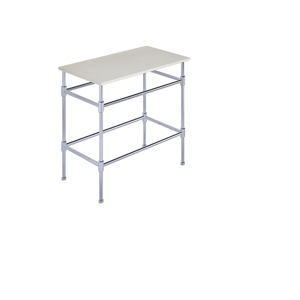 Contemporary 4 leg freestanding basin stand for benchtop. Stepped feet. W750 x D480 x H880
