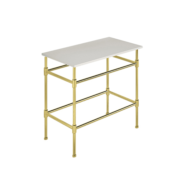 Contemporary 4 leg freestanding basin stand for benchtop. Stepped feet. W750 x D480 x H880