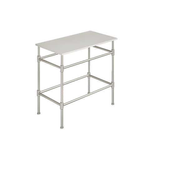 Contemporary 4 leg freestanding basin stand for benchtop. Stepped feet. W750 x D480 x H880