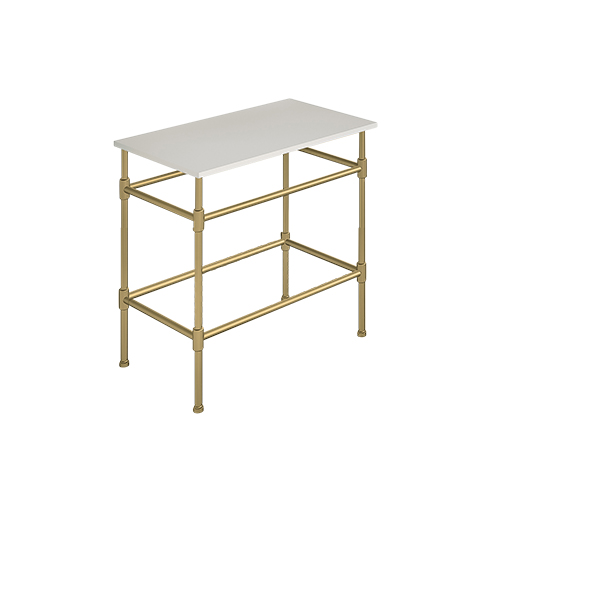 Contemporary 4 leg freestanding basin stand for benchtop. Stepped feet. W750 x D480 x H880