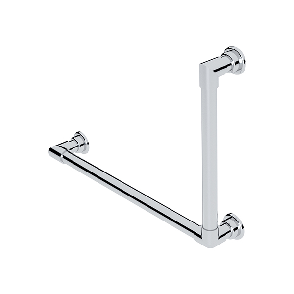 Contemporary L-shaped grab rail H450 x W600mm LH