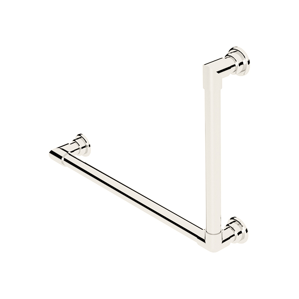 Contemporary L-shaped grab rail H450 x W600mm LH