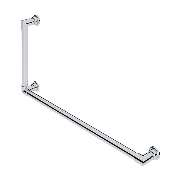 Contemporary L-shaped grab rail H450 x W900mm RH