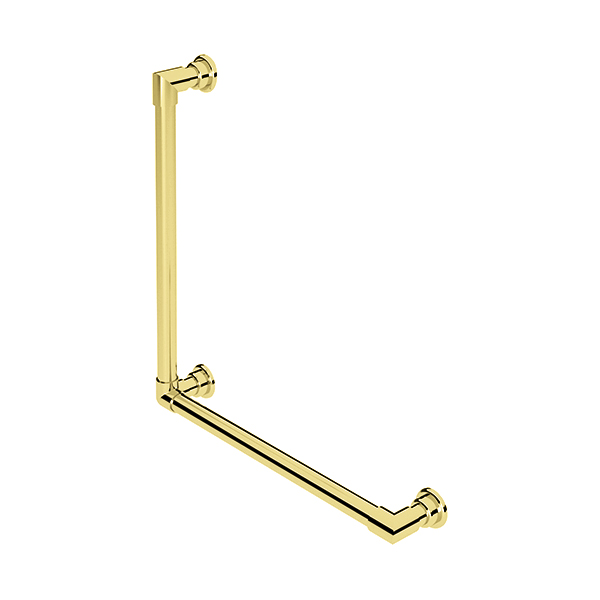 Contemporary L-shaped grab rail 600 x 600mm