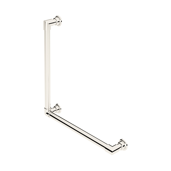 Contemporary L-shaped grab rail 600 x 600mm