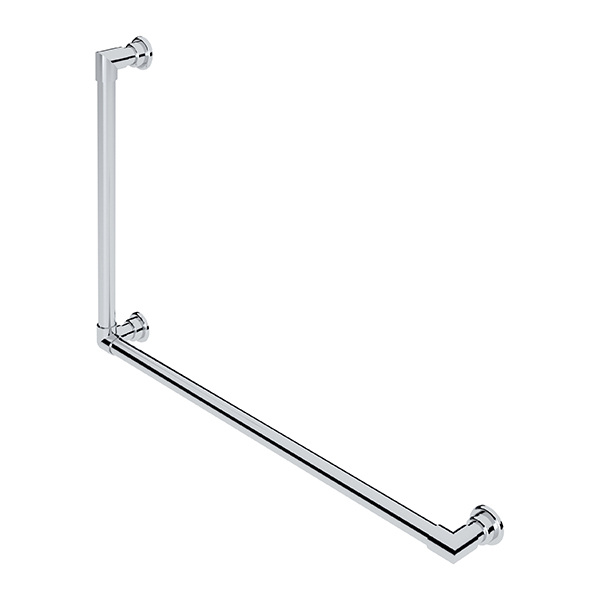 Contemporary L-shaped grab rail H600 x W900mm RH