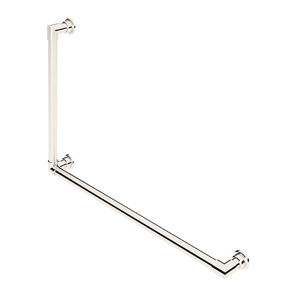 Contemporary L-shaped grab rail H600 x W900mm RH