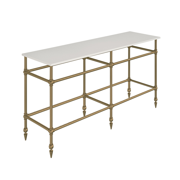 Ornate 6 leg double freestanding basin stand for benchtop. Pointed feet. W1500 x D480 x H880