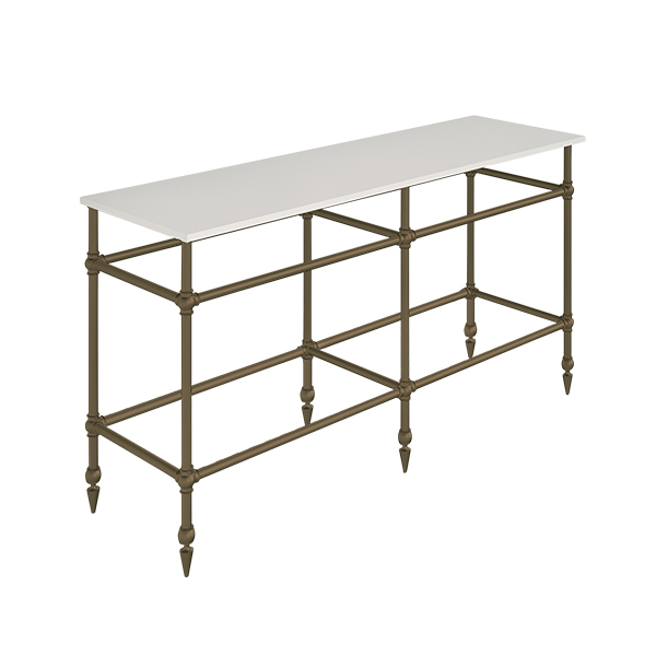 Ornate 6 leg double freestanding basin stand for benchtop. Pointed feet. W1500 x D480 x H880