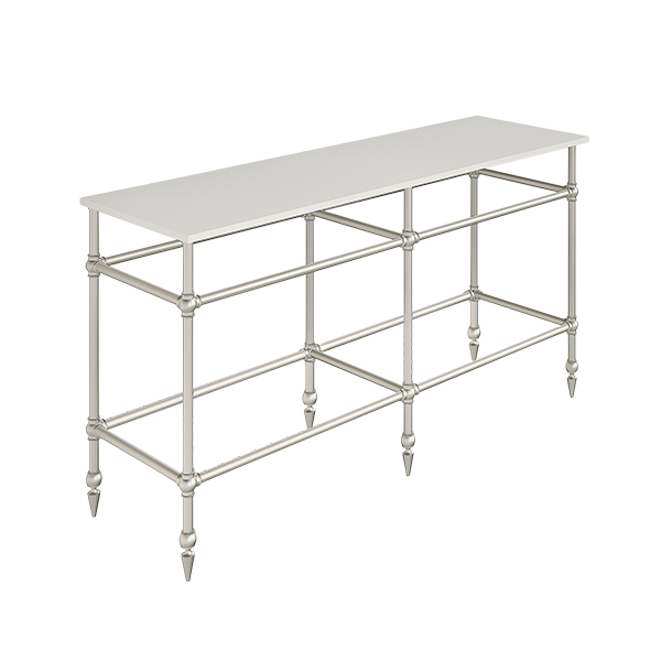 Ornate 6 leg double freestanding basin stand for benchtop. Pointed feet. W1500 x D480 x H880