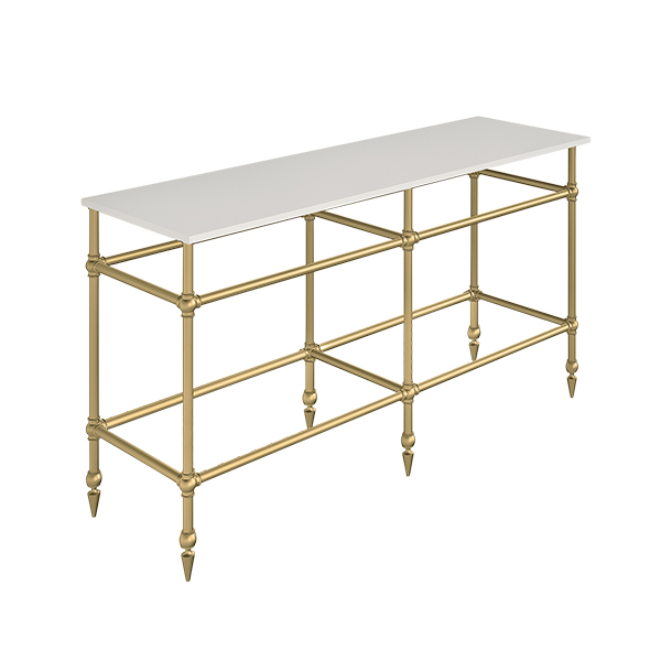 Ornate 6 leg double freestanding basin stand for benchtop. Pointed feet. W1500 x D480 x H880