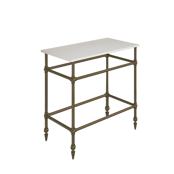 Ornate 4 leg freestanding basin stand for benchtop. Pointed feet. W750 x D480 x H880