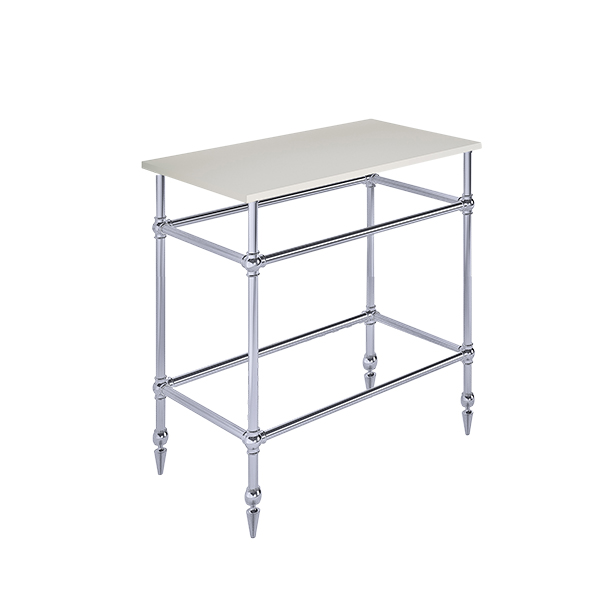 Ornate 4 leg freestanding basin stand for benchtop. Pointed feet. W750 x D480 x H880