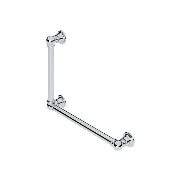 Ornate L-shaped grab rail H450 x W600mm RH