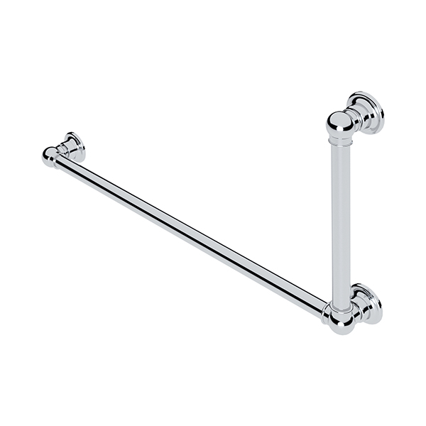 Ornate L-shaped grab rail H450 x W900mm LH