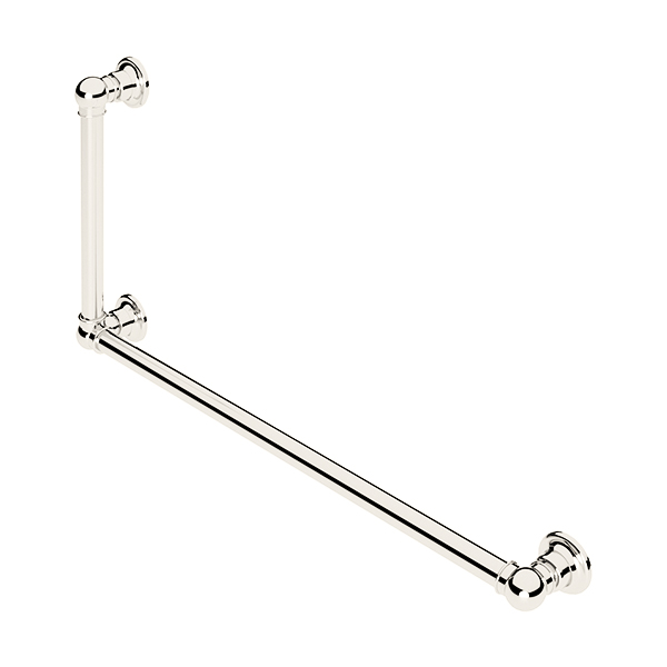 Ornate L-shaped grab rail H450 x W900mm RH