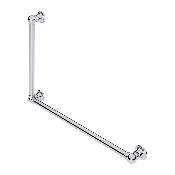 Ornate L-shaped grab rail H600 x W900mm RH