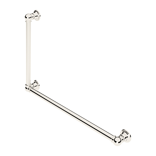 Ornate L-shaped grab rail H600 x W900mm RH