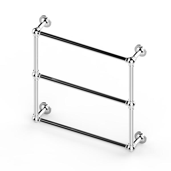 Ornate wall-mounted towel warmer 675W x 675H x 138D