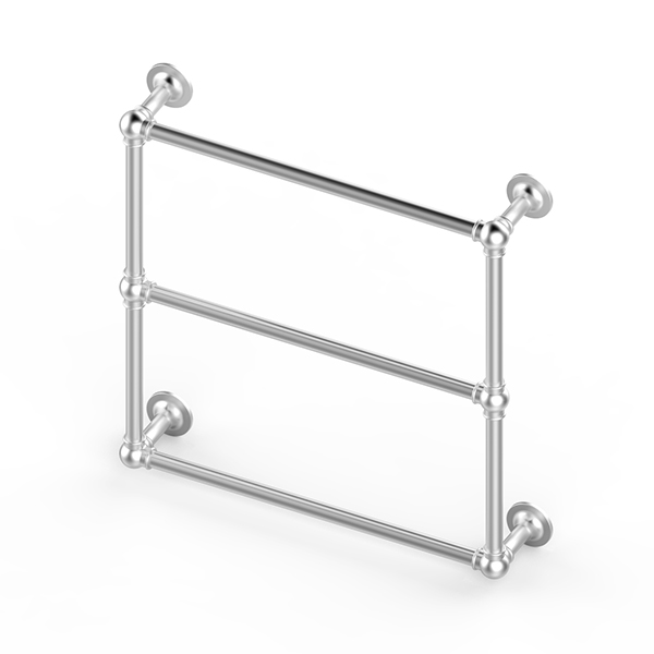 Ornate wall-mounted towel warmer 675W x 675H x 138D