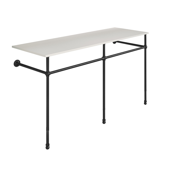 Traditional 3 leg double basin stand for benchtop. Ball feet. W1500 x D540 x H880