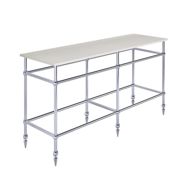 Traditional 6 leg double freestanding basin stand for benchtop. Pointed feet. W1500 x D480 x H880