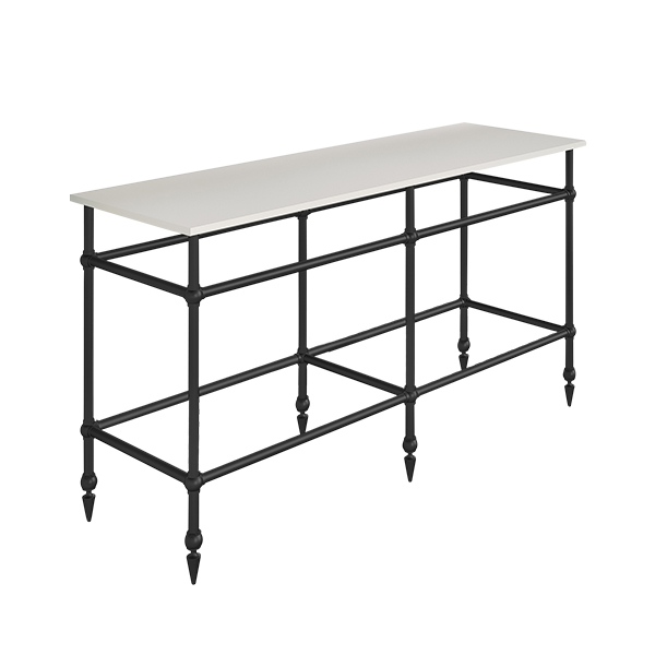 Traditional 6 leg double freestanding basin stand for benchtop. Pointed feet. W1500 x D480 x H880