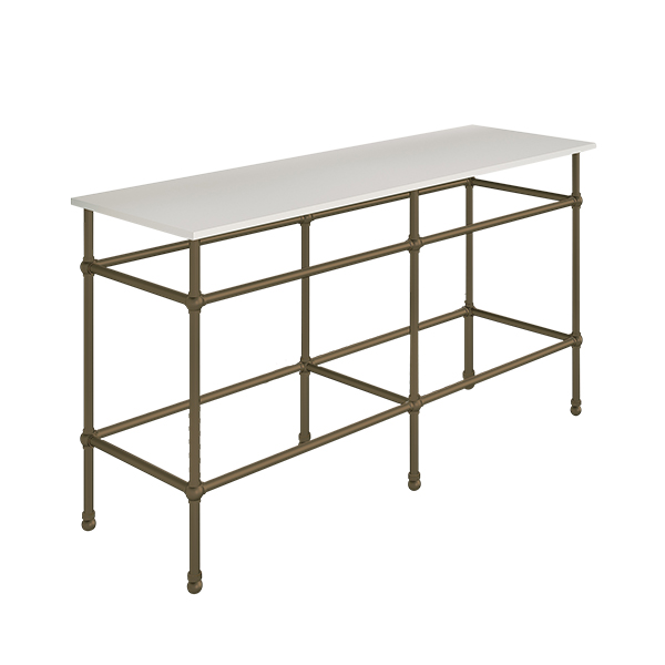 Traditional 6 leg double freestanding basin stand for benchtop. Ball feet. W1500 x D480 x H880