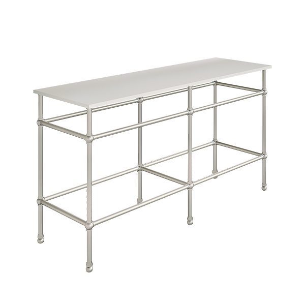 Traditional 6 leg double freestanding basin stand for benchtop. Ball feet. W1500 x D480 x H880