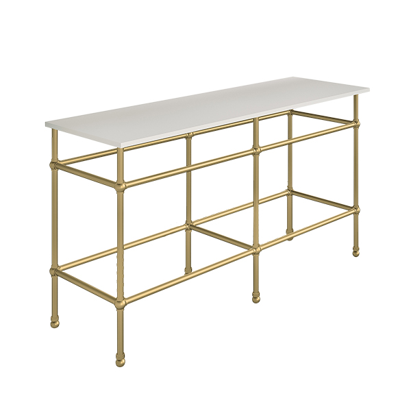 Traditional 6 leg double freestanding basin stand for benchtop. Ball feet. W1500 x D480 x H880