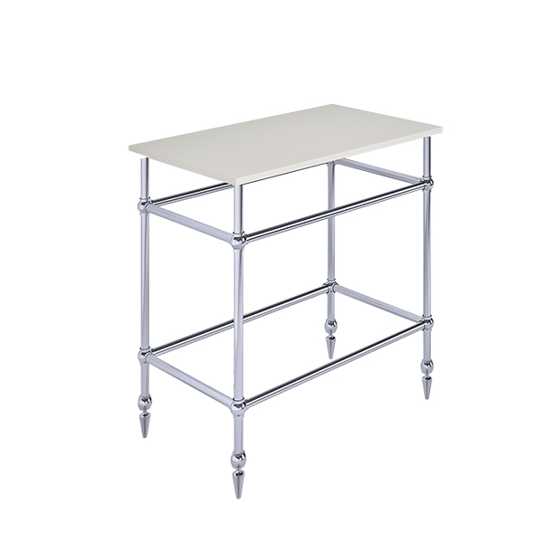 Traditional 4 leg freestanding basin stand for benchtop. Pointed feet. W750 x D480 x H880