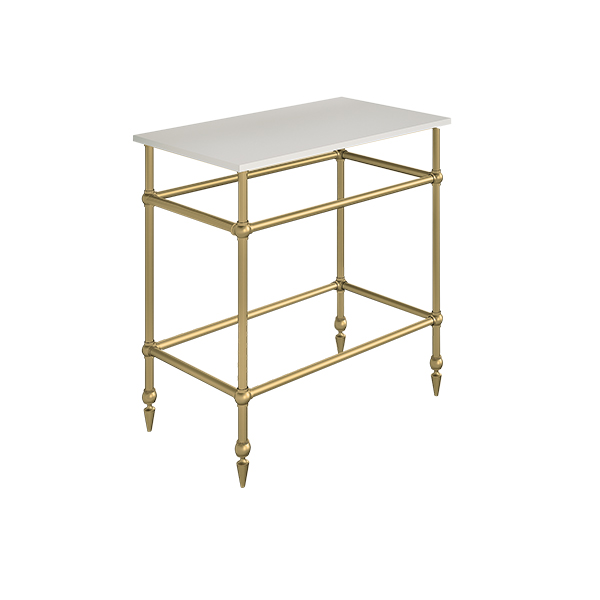 Traditional 4 leg freestanding basin stand for benchtop. Pointed feet. W750 x D480 x H880