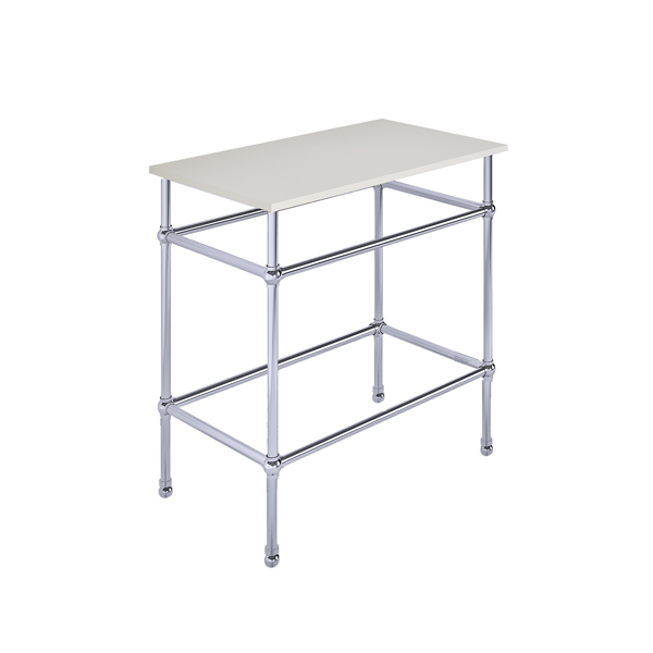 Traditional 4 leg freestanding basin stand for benchtop. Ball feet. W750 x D480 x H880