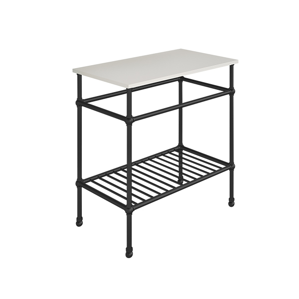 Traditional 4 leg freestanding basin stand for benchtop. Ball feet & shelf. W750 x D480 x H880