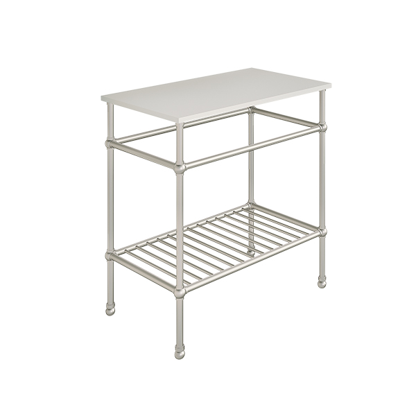 Traditional 4 leg freestanding basin stand for benchtop. Ball feet & shelf. W750 x D480 x H880