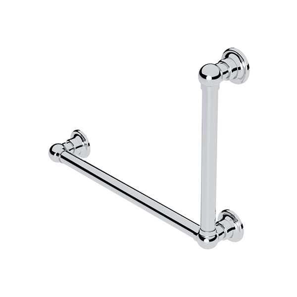 Traditional L-shaped grab rail H450 x W600mm LH