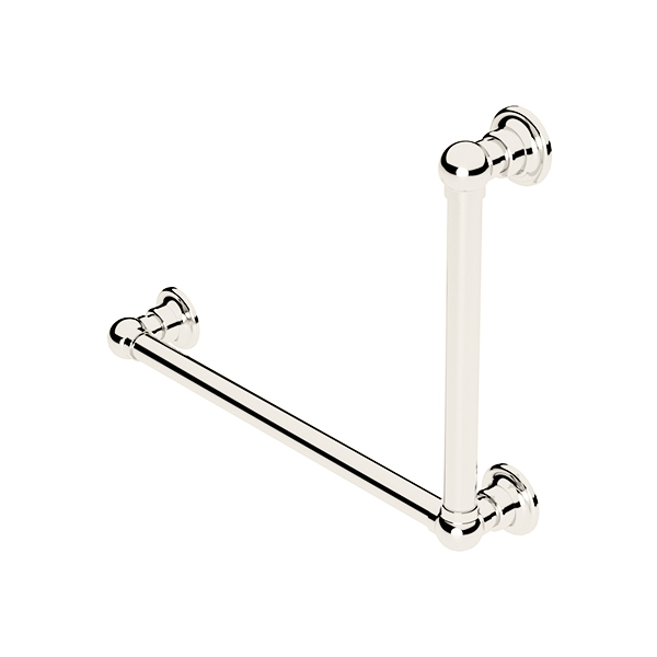 Traditional L-shaped grab rail H450 x W600mm LH