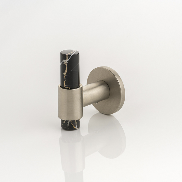 Collett solid brass & marble hook