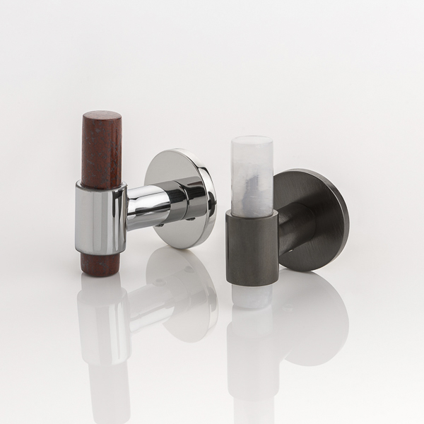 Collett solid brass & marble hook