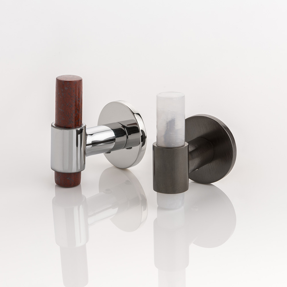 Collett solid brass & marble hook