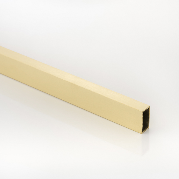 Solid brass rectangular hanging rail