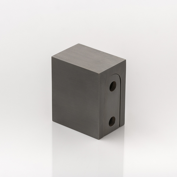 Solid brass rectangular hanging rail end bracket