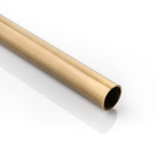 Solid brass round hanging rail