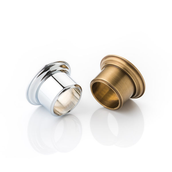 Solid brass classic end bracket for round hanging rail