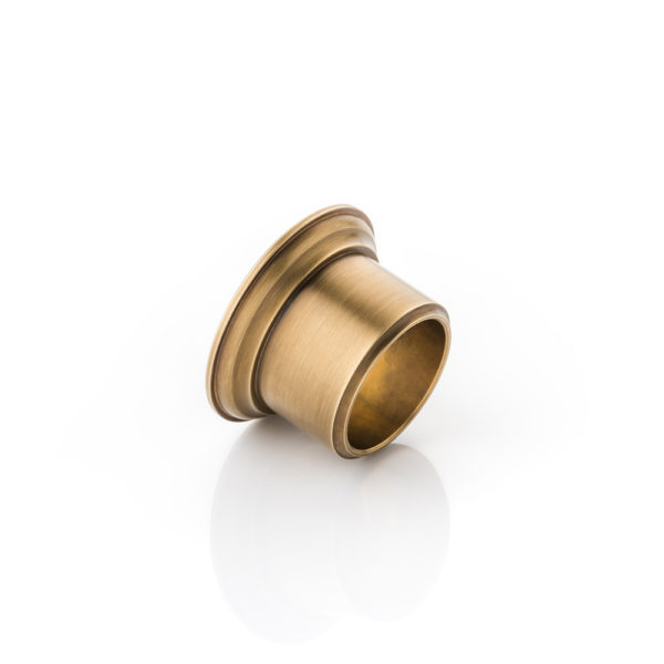 Solid brass classic end bracket for round hanging rail