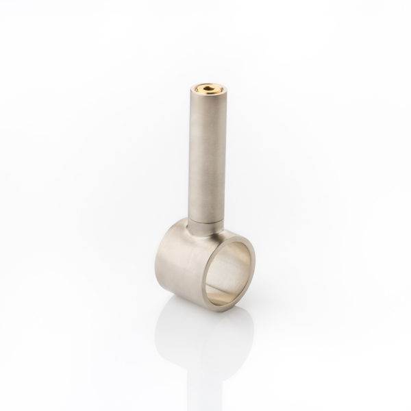 Solid brass support bracket for round hanging rail